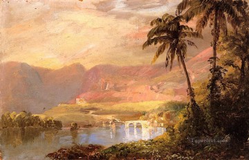 Tropical Landscape scenery Hudson River Frederic Edwin Church Oil Paintings